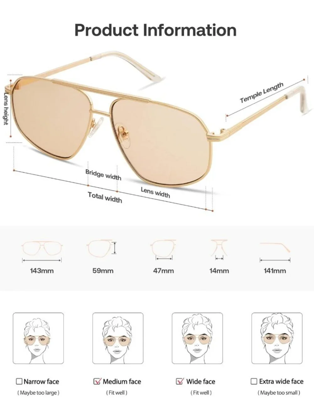 Trendy Retro Hexagon Aviator Sunglasses for Women & Men - UV400 Protection